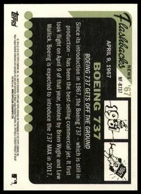 Boeing 2016 Topps Heritage News Flashbacks #NF-B737 - Other