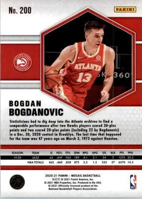 Bogdan Bogdanovic - 2020-21 Panini Mosaic - #200 - Basketball - Basketball Card Single