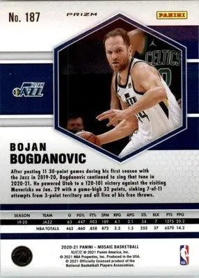 Bojan Bogdanovic - 2020-21 Panini Mosaic - #187 - Mosaic Camo Pink Basketball - Basketball Card Single