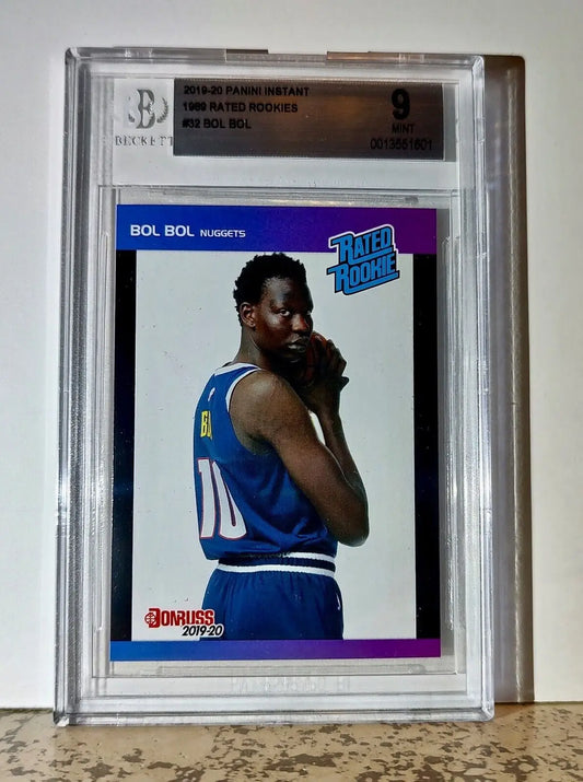 Bol Bol 2019-20 Panini NBA #32 1989 Rated Rookies 1/3431 BGS 9 Mint Nuggets - Basketball Card Single