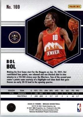 Bol Bol - 2020-21 Panini Mosaic - #169 - Basketball - Basketball Card Single