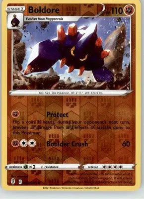 Boldore - Evolving Skies - 087/203 - Reverse Holo LP Pokemon - Pokémon Card Single