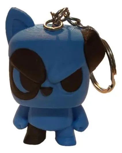 Bolt the Pup Blue Dog Figurine 3D Printed Cute Kawaii Animal Toy Gift - Keychain - Collectibles