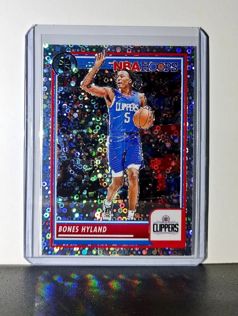 Bones Hyland 2023-24 Panini Premium NBA Hoops #204 Disco Prizm Card Clippers