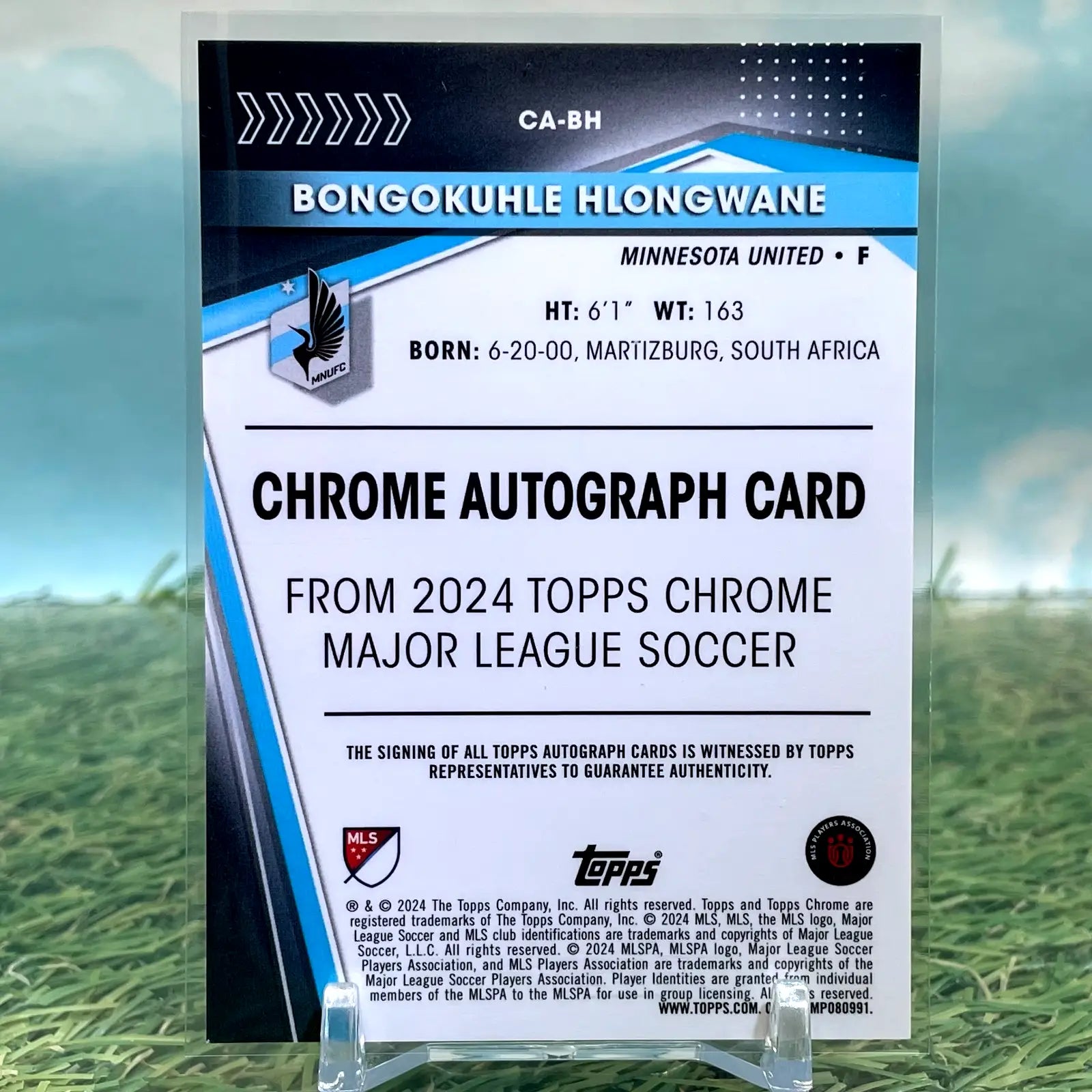 Bongokuhle Hlongwane 2024 Topps Chrome MLS Auto Autograph Refractor - Soccer Card Single