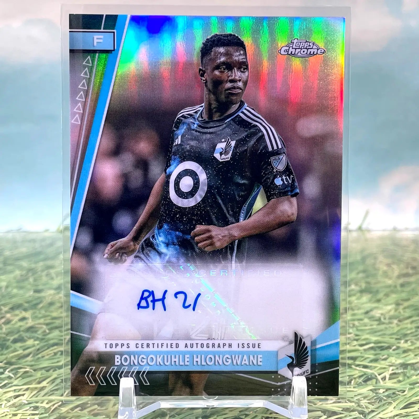 Bongokuhle Hlongwane 2024 Topps Chrome MLS Auto Autograph Refractor - Soccer Card Single