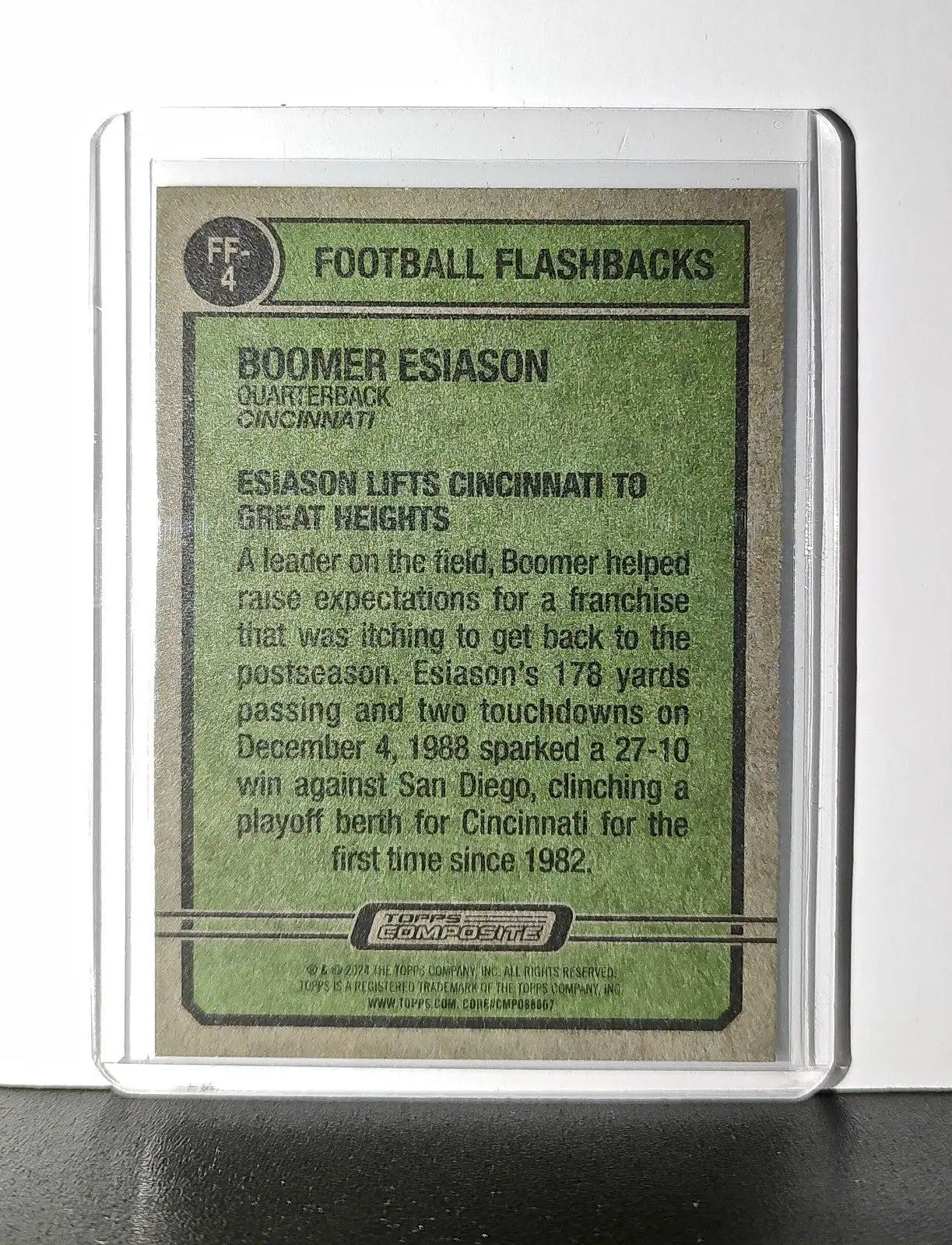 Boomer Esiason 2023 Topps 1974 Flashbacks NFL #FF-4 Card Cincinnati Bengals - Football Card Single