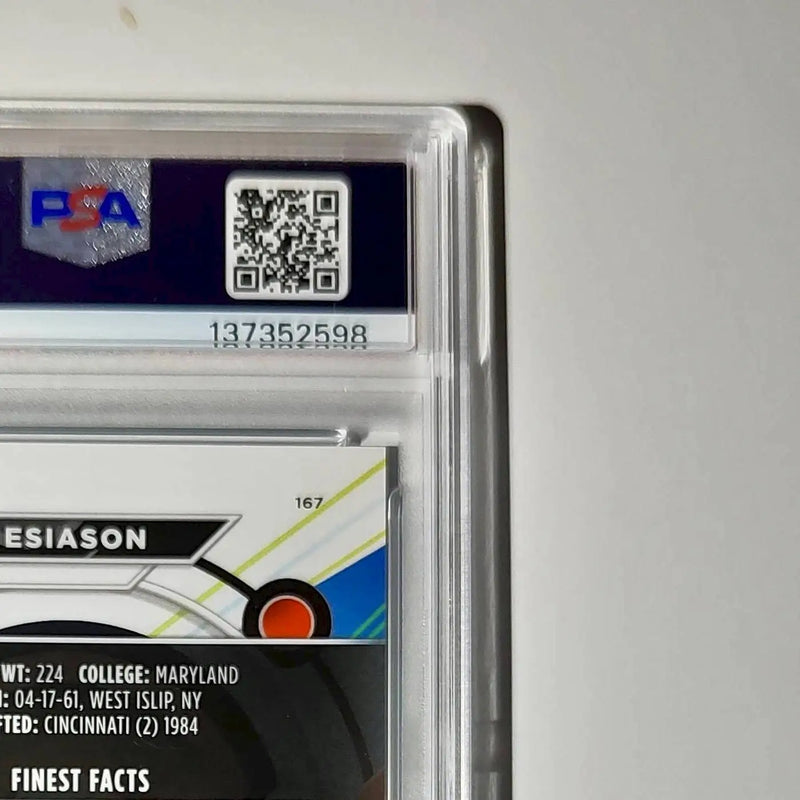 Boomer Esiason 2023 Topps Finest 084/199 #167 Blue Refractor PSA 10 Gem Mint