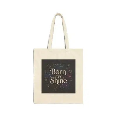 Born to Shine Cotton Canvas Tote Bag | Inspirational Gift Eco-Friendly [...] - Apparel
