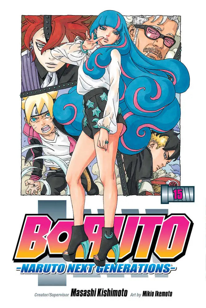 Boruto manga cover displayed on Boruto Graphic Novel Volume 15 Naruto Next Generations