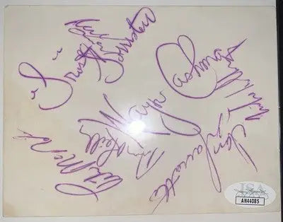 Boston Bruins Hockey Signed x7 Autograph Cut Cashman McNab Marcotte Milbury JSA - Sports Memorabilia