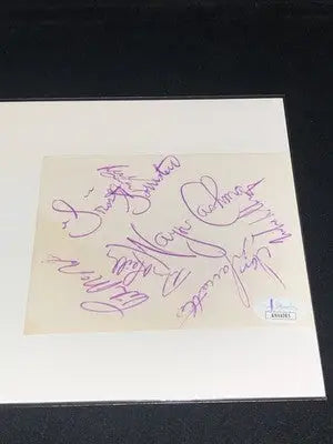 Boston Bruins Hockey Signed x7 Autograph Cut Cashman McNab Marcotte Milbury JSA - Sports Memorabilia