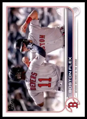 Boston Flex Devers Hernandez 2022 Topps Update #US11 Boston Red Sox - Baseball Card Single