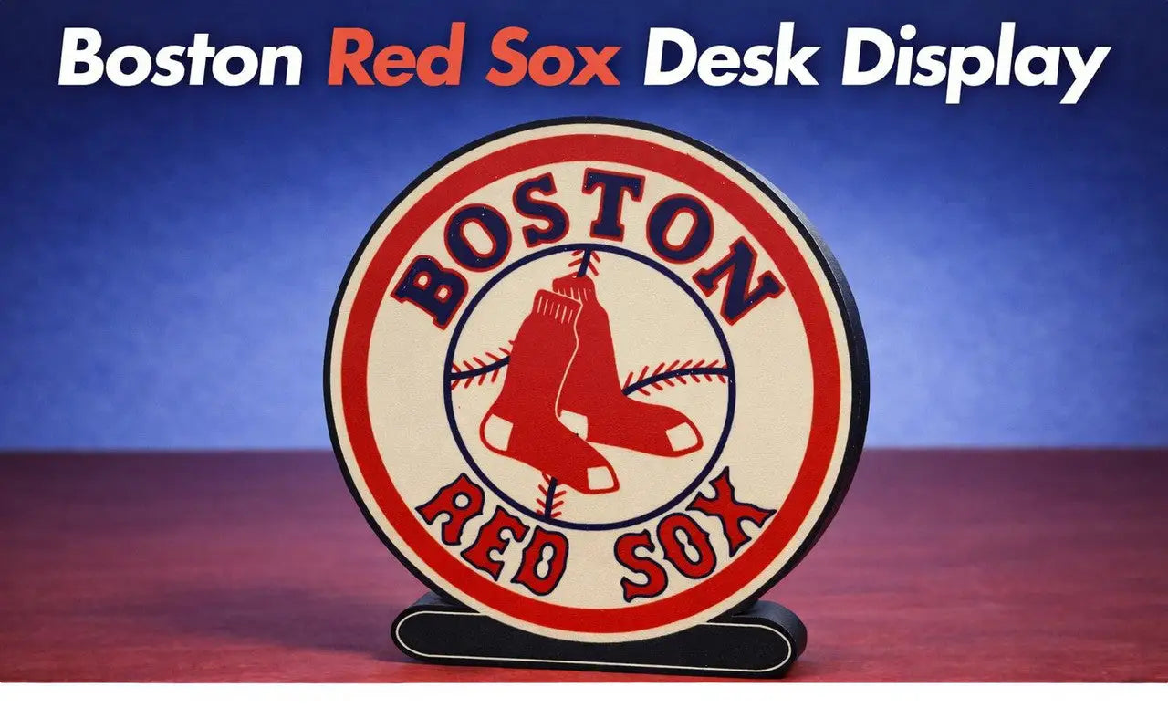 Boston Red Sox Logo Sign | 3D Printed MLB Football Desk & Wall Display