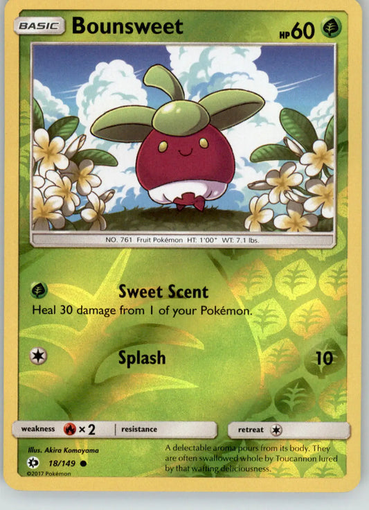 Bounsweet - SM Base Set - 18/149 - Reverse Holo LP Pokemon - Pokémon Card Single