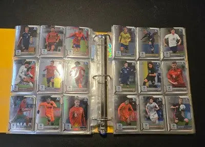 Bowman 1st Chrome Soccer Cards Lot 300+ Style Binder Double Sided Pages - Soccer Card Single