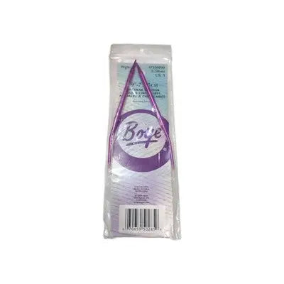 BOYE Anodized Aluminum Circular Knitting Needle Purple 29’’ US 9/5.5 mm - Other