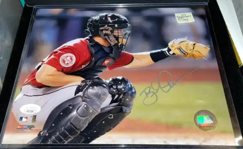 Framed autographed Brad Ausmus Houston Astros 8x10 photo with JSA COA for collectors