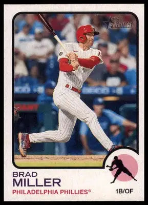Brad Miller 2022 Topps Heritage #108 Philadelphia Phillies - Baseball Card Single