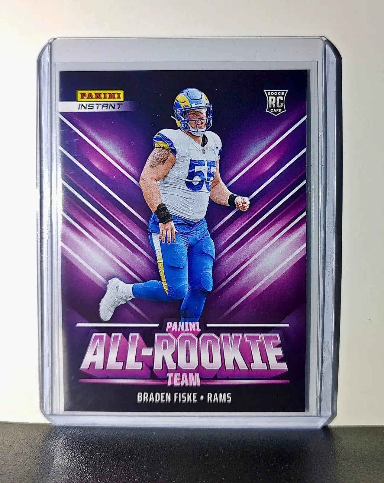 Braden Fiske Rookie 2024 Panini NFL #18 All-Rookie Card LA Rams 1 of 314 - Football Card Single