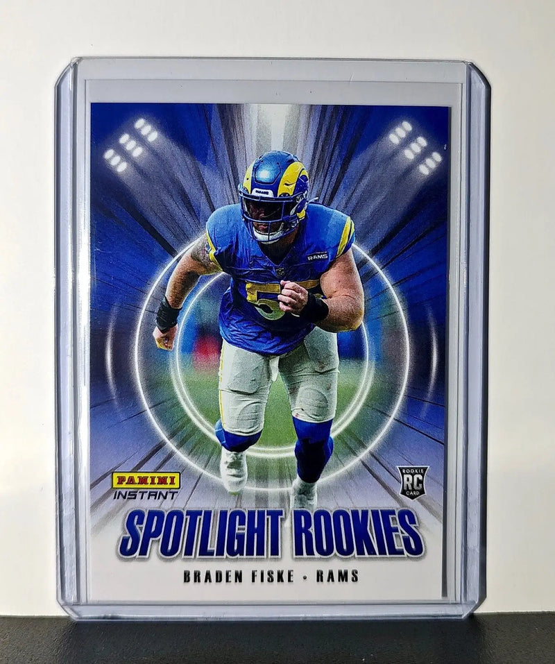 Braden Fiske Rookie 2024 Panini Spotlight Rookies NFL #33 Rams 1 of 1426
