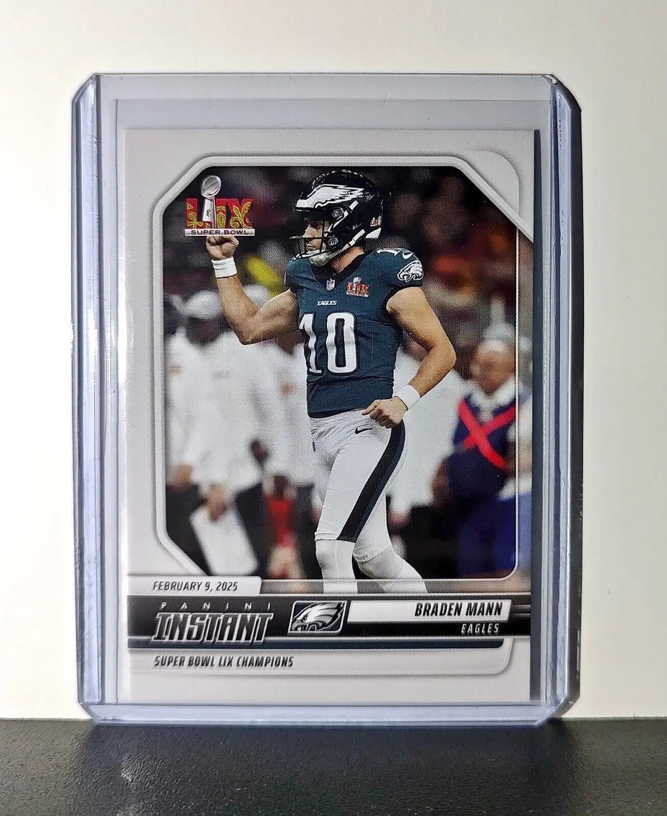 Braden Mann 2024 Panini Super Bowl LIX Champions NFL #27 Football Card Eagles - Football Card Single