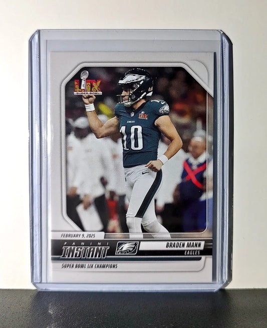 Braden Mann 2024 Panini Super Bowl LIX Champions NFL #27 Football Card Eagles - Football Card Single