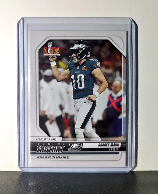 Braden Mann 2024 Panini Super Bowl LIX Champions NFL #27 Football Card Eagles - Football Card Single