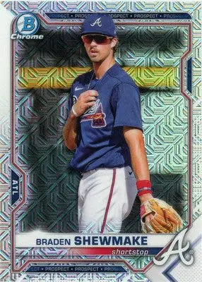 Braden Shewmake 2021 Bowman Chrome Prospects Mojo #BCP-48 Atlanta Braves - Baseball Card Single