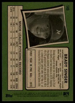 Brady Singer 2020 Topps Heritage Minor League #149 Northwest Arkansas Naturals - Baseball Card Single