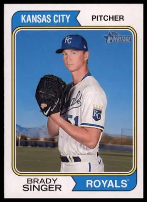 Brady Singer 2023 Topps Heritage #162 Kansas City Royals - Baseball Card Single