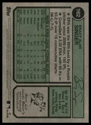 Brady Singer 2023 Topps Heritage #162 Kansas City Royals - Baseball Card Single