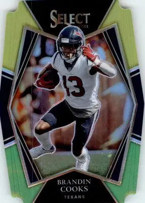 Brandin Cooks - 2021 Panini Select - #115 - Green and Yellow Prizm Die Cut - Football Card Single