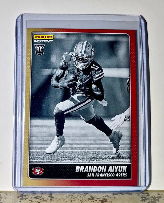 Brandon Aiyuk 2020 Panini NFL #1 Black and White Rookies Card SF 49ers 1 of 518 - Football Card Single