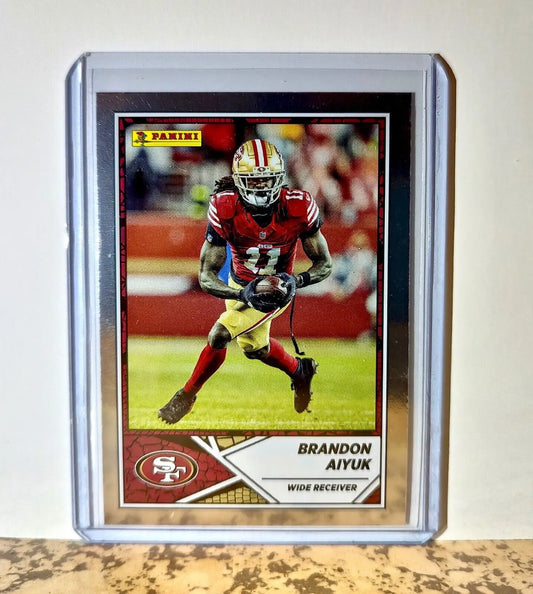 Brandon Aiyuk 2024 Panini NFL #34 Silver Foil Sticker Card San Francisco 49ers - Football Card Single