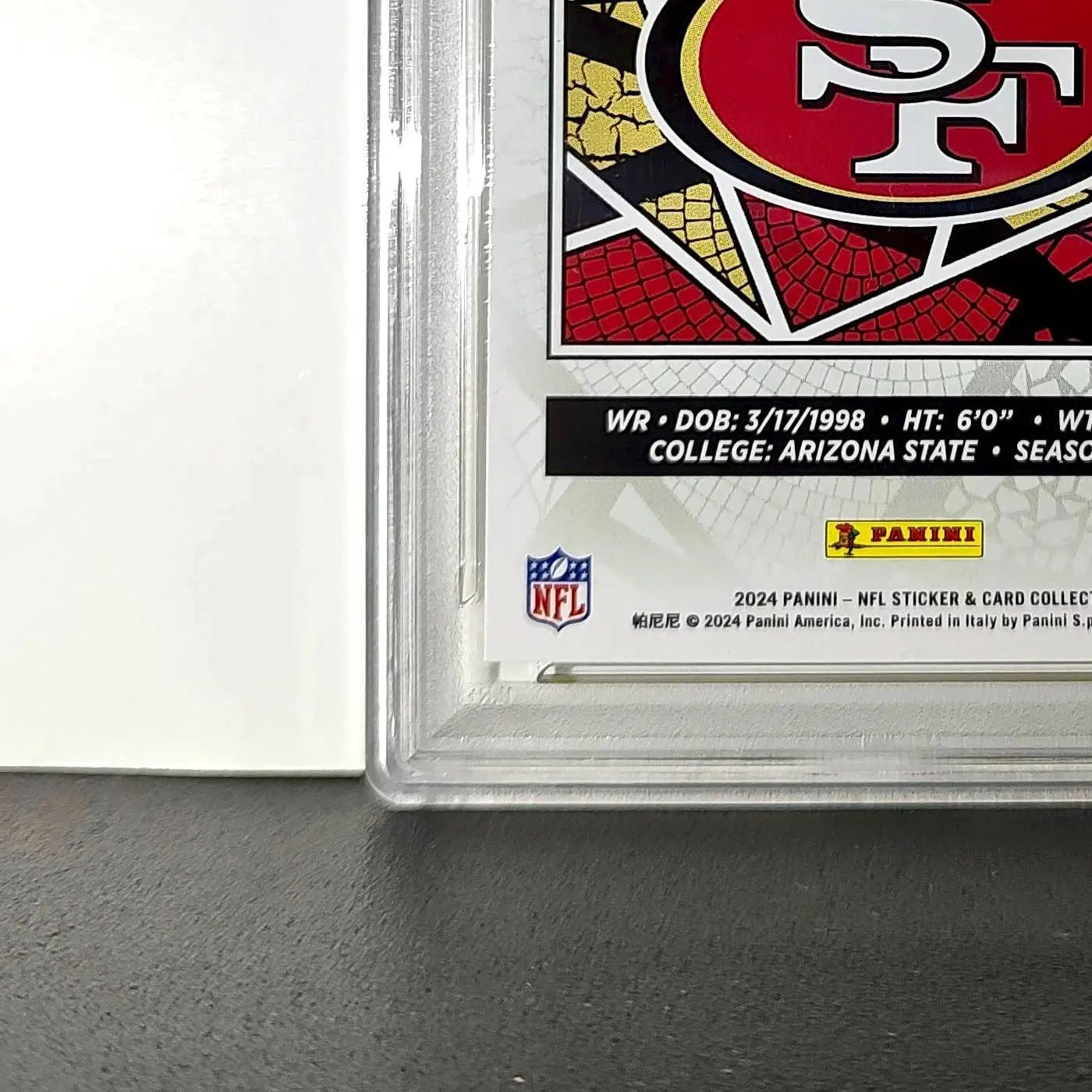 Brandon Aiyuk 2024 Panini Sticker Collection 006/010 #34 Gold Foil PSA 9 Mint - Football Card Single