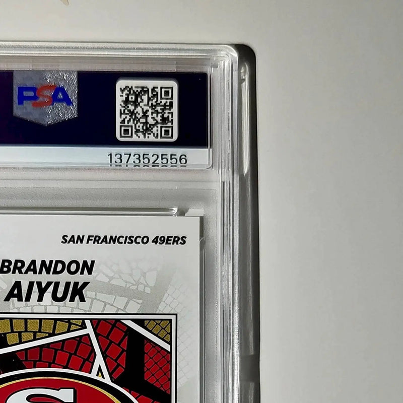 Brandon Aiyuk 2024 Panini Sticker Collection 006/010 #34 Gold Foil PSA 9 Mint - Football Card Single