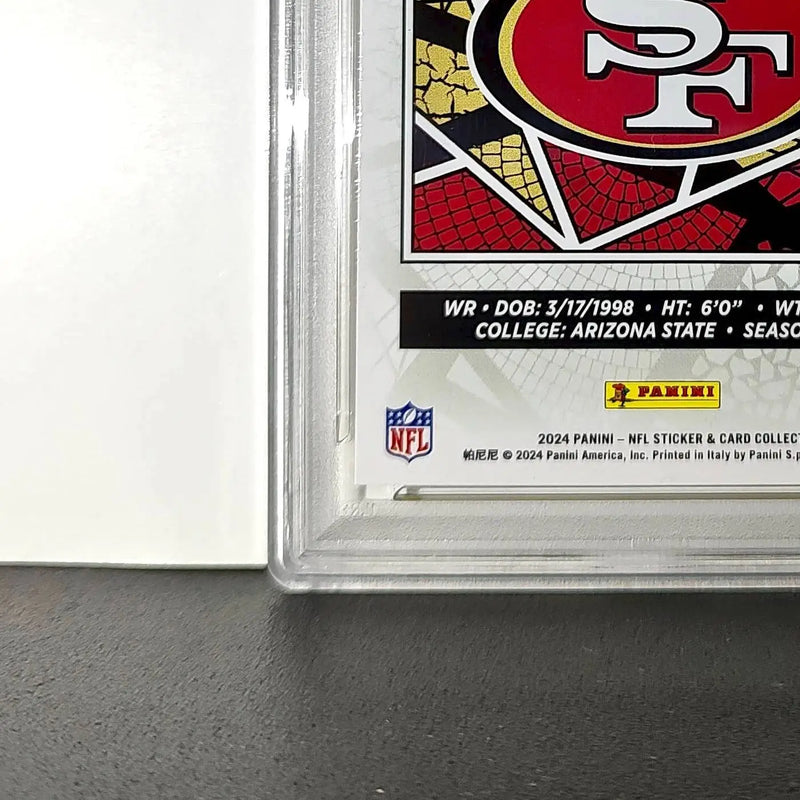 Brandon Aiyuk 2024 Panini Sticker Collection 006/010 #34 Gold Foil PSA 9 Mint - Football Card Single