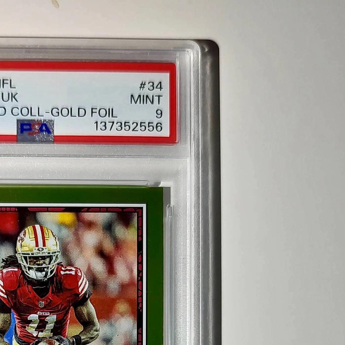 Brandon Aiyuk 2024 Panini Sticker Collection 006/010 #34 Gold Foil PSA 9 Mint - Football Card Single