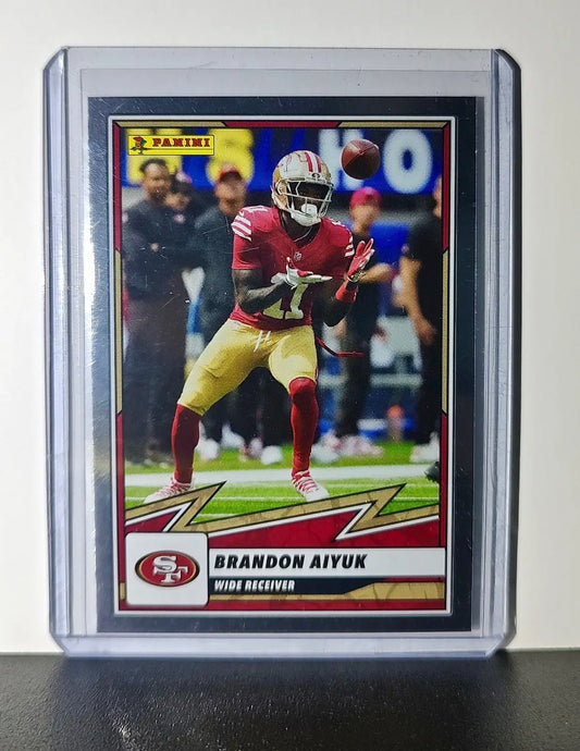 Brandon Aiyuk 2025 Panini NFL #12 Foil Sticker Card San Francisco 49ers - Football Card Single