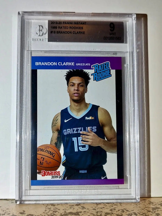 Brandon Clarke 2019-20 Panini NBA #18 Rated Rookies 1/3431 BGS 9 Mint Grizzlies - Basketball Card Single