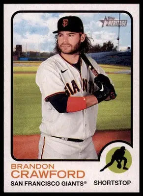 Brandon Crawford 2022 Topps Heritage #95 San Francisco Giants - Baseball Card Single