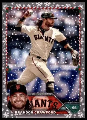 Brandon Crawford 2023 Topps Holiday Metallic #H162 San Francisco Giants - Baseball Card Single