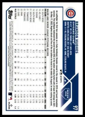 Brandon Hughes Rookie 2023 Topps #97 Chicago Cubs - Baseball Card Single