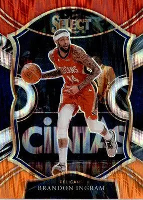 Brandon Ingram - 2020-21 Panini Select - #53 - Red White Orange Flash Basketball - Basketball Card Single