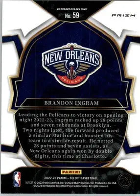 Brandon Ingram - 2022-23 Panini Select - #59 - Silver Prizms Basketball - Basketball Card Single