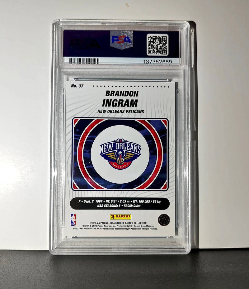 Brandon Ingram 2023-24 Panini Sticker Cards #37 111/200 Blue Foil PSA 7 NM