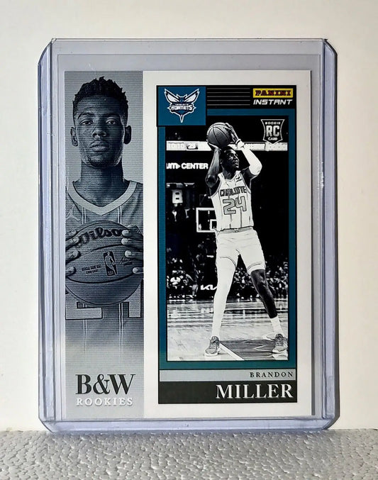 Brandon Miller 2023-24 Panini NBA #3 Black and White Rookies Card 1/326 - Basketball Card Single