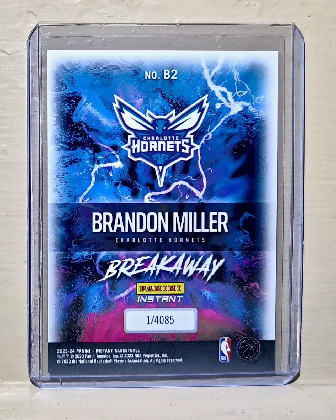 Brandon Miller 2023-24 Panini NBA Breakaway Basketball #2 Rookie Card 1 of 4085