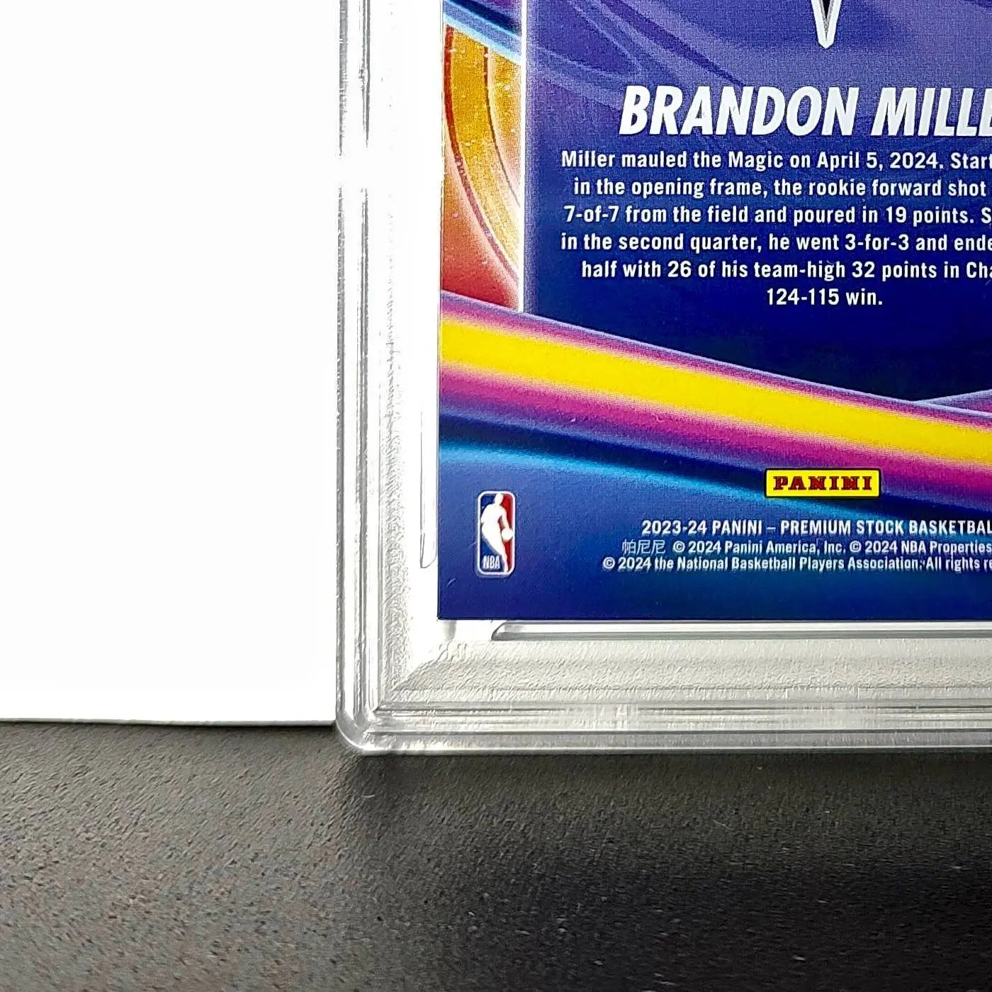 Brandon Miller 2023 Panini Hoops Premium Anti Gravity #11 Disco Prizm PSA 10 Gem